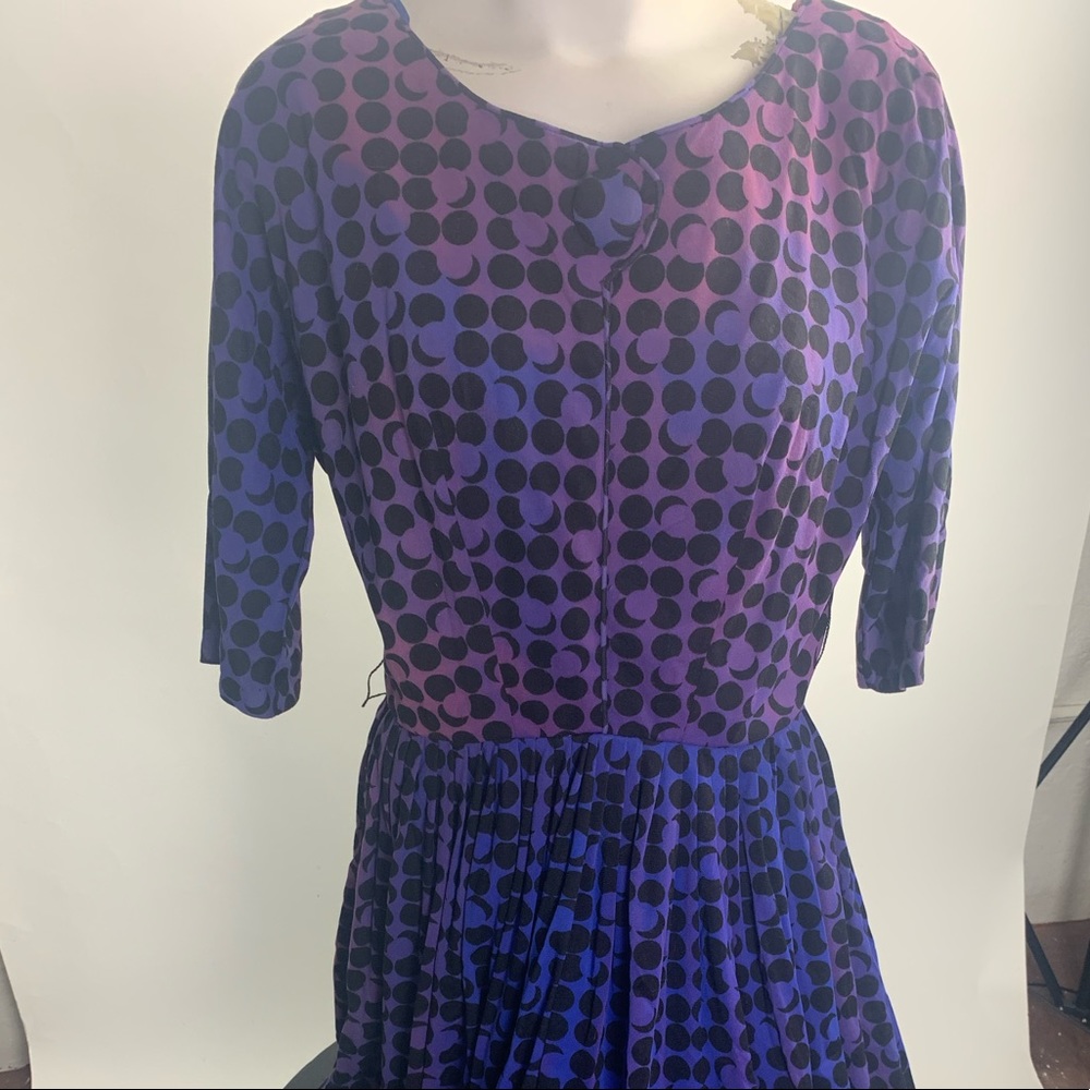 Vintage Purple Dress with moons